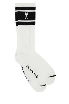 AMI | AMI Paris Stripes Logo Ribbed Socks 6.1折