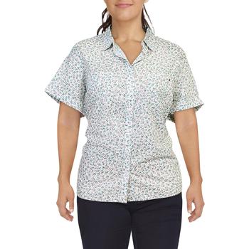 Tommy Hilfiger | Tommy Hilfiger Womens Plus Pawtucket Posey Floral Cuffed Button-Down Top商品图片,4.6折