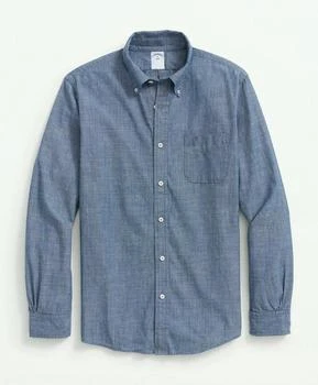 推荐Cotton Chambray Button-Down Collar Sport Shirt商品