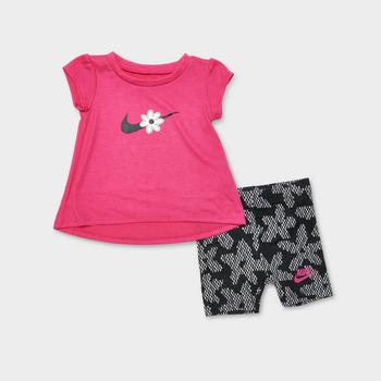 推荐Girls' Infant Nike Daisy T-Shirt and Bike Shorts Set商品