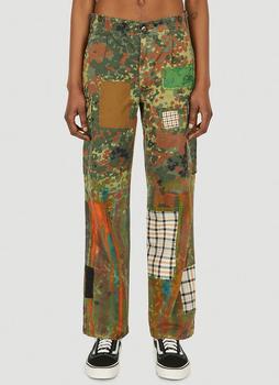 推荐Patchwork Military Pants in Green商品