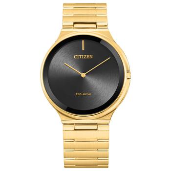 Eco-Drive Unisex Stiletto Gold-Tone Stainless Steel Bracelet Watch 39mm