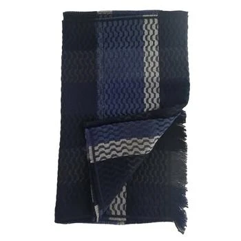 Hugo Boss | Men's Wool Scarf In Blue Ombre 6.1折, 独家减免邮费