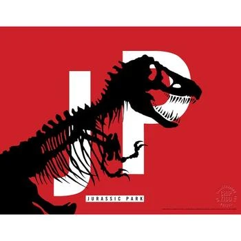 Zavvi Gallery | Jurassic Park Original Logo Screenprint with Letterpress by Chip Kidd - Red,商家Zavvi US,价格¥328