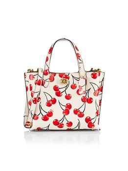 coach托特包, Coach | Willow 24 Cherry-Print Leather Tote商品图片 4.3折