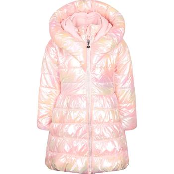 推荐Metallic hooded puffer coat in pink商品