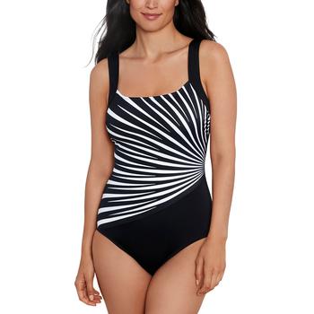 商品Swim Solutions | Shape Solver Sport for Women's Leading Points Illusion One-Piece Swimsuit,商家Macy's,价格¥773图片