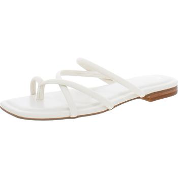 Marc Fisher | Marc Fisher LTD Womens Fiada Faux Leather Thong Flip-Flops商品图片,6.5折×额外9折, 额外九折