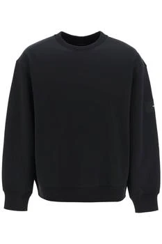 推荐Y-3 crewneck sweatshirt with rubberized logo print on sleeve商品