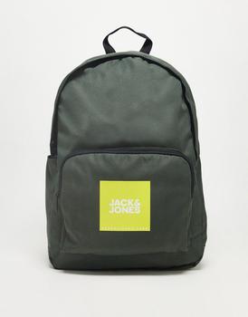 推荐Jack & Jones logo backpack in khaki商品