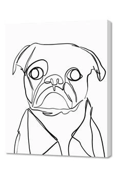 Curioos | Pug Dog One Line Art Print,商家Nordstrom Rack,价格¥722