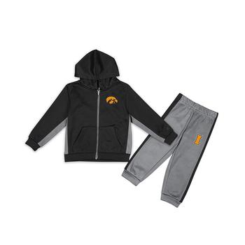 商品Colosseum | Toddler Boys Black, Gray Iowa Hawkeyes Shark Full-Zip Hoodie Jacket and Pants Set,商家Macy's,价格¥346图片