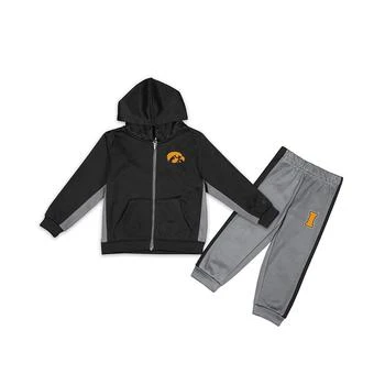 Colosseum | Toddler Boys Black, Gray Iowa Hawkeyes Shark Full-Zip Hoodie Jacket and Pants Set,商家Macy's,价格¥367
