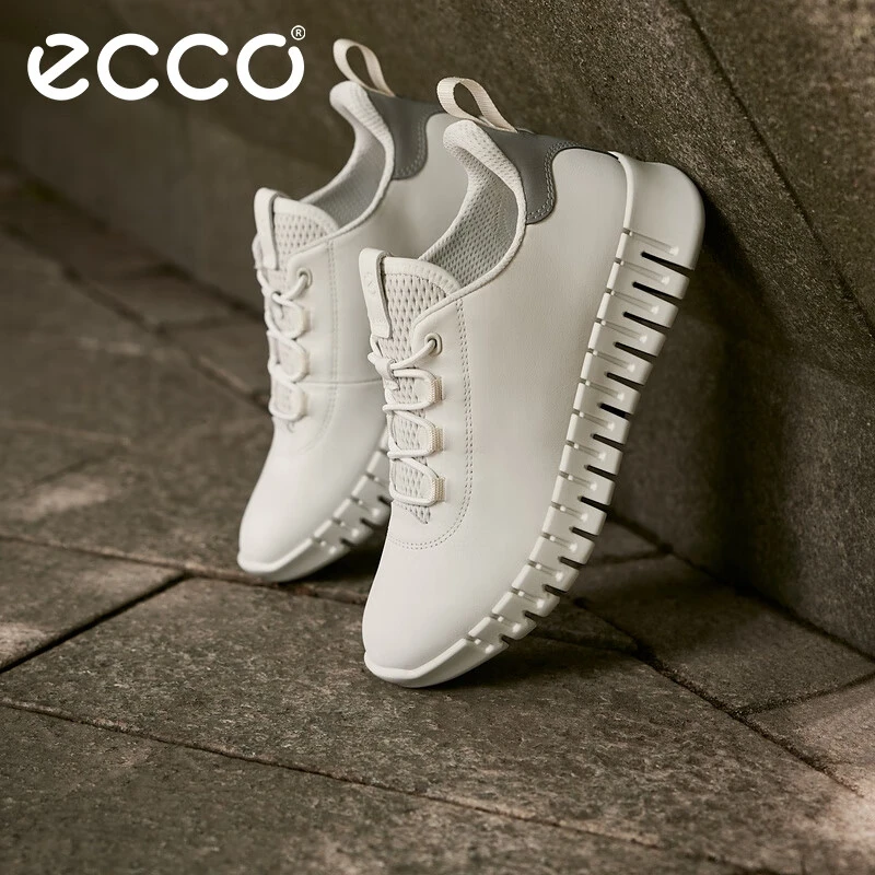 ECCO | 爱步（ECCO）休闲鞋女 夏季时尚简�约轻运动徒步鞋 灵动系列218203 白色/浅灰色,商家C-L'Amour,价格¥867