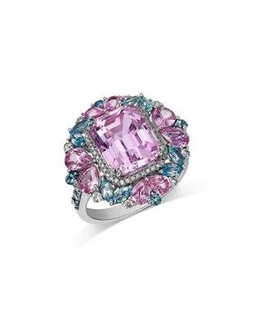 Bloomingdale's Fine Collection | 14K White Gold Kunzite, Gemstone & Diamond Statement Ring,商家Bloomingdale's,价格¥62807