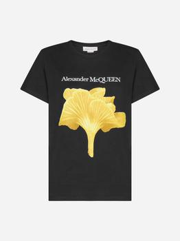Alexander McQueen | Logo and print cotton t-shirt商品图片,6折