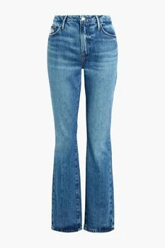 FRAME | 破洞高腰微喇牛仔裤 Le Mini Boot distressed high-rise bootcut jeans,商家THE OUTNET US,价格¥310