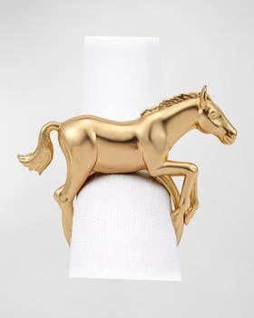 L'Objet | Horse 24K Gold-Plated Napkin Rings, Set of 4,商家Neiman Marcus,价格¥2076