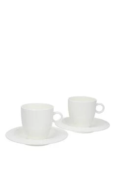 Coffee and Tea bavero set x 2 Porcelain White
