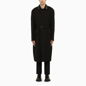 商品Alexander McQueen | Alexander McQueen Black Single-breasted Trench Coat,商家Italist,价格¥10370图片