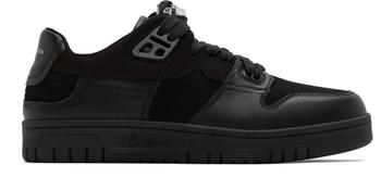 Acne Studios | Black Leather Low Top Sneakers商品图片,