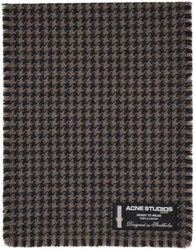 Acne Studios | Gray & Black Houndstooth Scarf 独家减免邮费