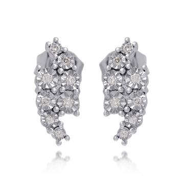 商品Bliss | Bliss By Damiani 18K White Gold, Diamond Cluster Drop Earrings 20087726,商家Shopworn,价格¥1854图片