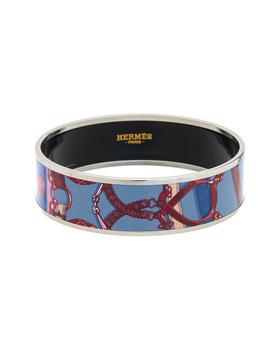 美国爱马仕手镯, [二手商品] Hermes | Hermes Palladium Plated Cavald'or Surnaturel Enamel Bangle (Authentic Pre-商品图片 