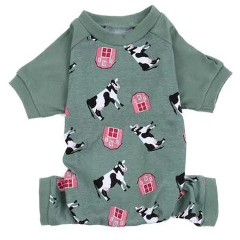 Leveret | Dog Cotton Pajamas Cow Green,商家Premium Outlets,价格¥152