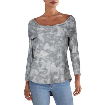 推荐Red Haute Womens Knit Drape Neckline Sweater商品