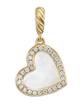 David Yurman | 18K Yellow Gold DY Elements® Mother of Pearl & Pavé Diamonds Heart Pendant,商家Bloomingdale's,价格¥7250