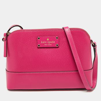 kate spade bag男包, [二手商品] Kate Spade | Kate Spade Fuchsia Leather Crossbody Bag商品图片 6.1折