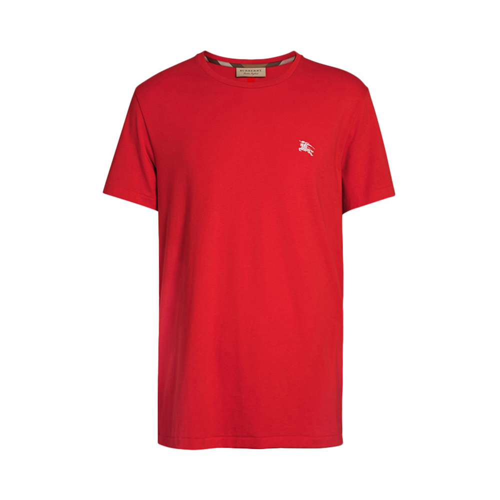 推荐Burberry 博柏利 男士红色马术刺绣T恤 8002418商品
