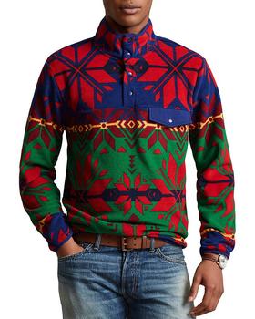 Ralph Lauren | Fleece Geo-Print Half-Snap Mock Neck Sweatshirt商品图片,7折×额外7折, 额外七折