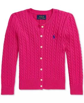 Ralph Lauren | Toddler And Little Girls Mini-Cable Cotton Cardigan,商家Macy's,价格¥307