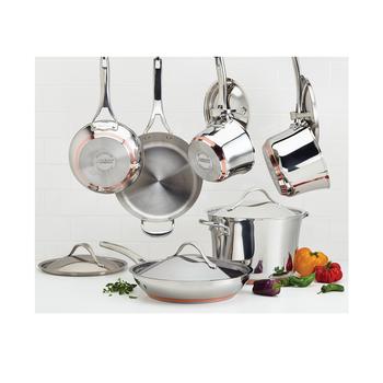 商品Anolon | Nouvelle Copper Stainless Steel 11 Piece Cookware Set,商家Macy's,价格¥3186图片
