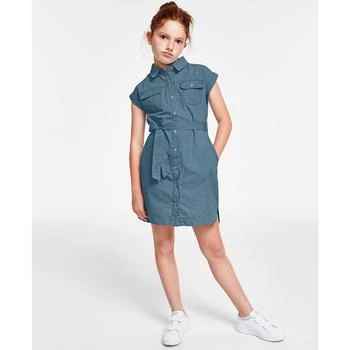 Calvin Klein | Big Girls Chambray Shirtdress,商家Macy's,价格¥397