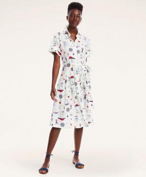 布克兄弟 衬衫, Brooks Brothers | Belted Cotton Nautical Shirt Dress商品图片 4折
