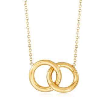 商品Ross-Simons Italian 14kt Yellow Gold Interlocking Circle Necklace图片