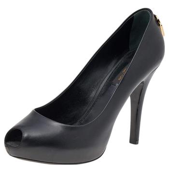 lv高帮鞋, [二手商品] Louis Vuitton | Louis Vuitton Black Leather Oh Really!  Pumps Size 38商品图片 7.7折, 满1件减$100, 满减