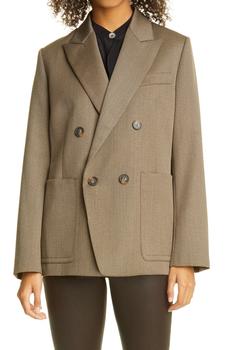 vince西装好不好, Vince | Double Breasted Tailored Wool Blend Twill Blazer商品图片 4.5折