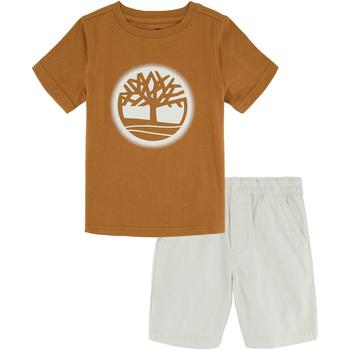 Timberland | Little Boys Short Sleeve Tree Logo T-shirt and Ripstop Shorts, 2 Piece Set商品图片,2.9折