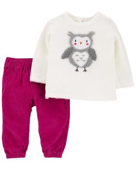 商品2-Piece Owl Sweater & Corduroy Pant Set,商家Carter's,价格¥110图片