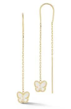 Ember Fine Jewelry | 14K Gold Mother of Pearl Butterfly Drop Earrings,商家Nordstrom Rack,价格¥2194