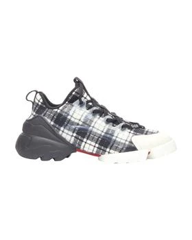 Christian Dior CHRISTIAN DIOR D Connect black white plaid check chunky sole sneaker