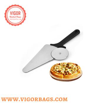 商品Vigor | Pizza Cutter And Server Slicer Super Sharp Stainless Steel Wheel Blade 1 PACK,商家Verishop,价格¥107图片