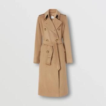 Burberry | 包邮包税【预售7天发货】 BURBERRY 24春夏 女士 风衣 肯辛顿版型羊绒 Trench 风衣 80581951,商家TLS PARIS,价格¥26746