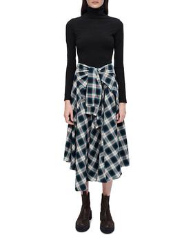 Maje | Raprisera Tie Front Flannel Dress商品图片,