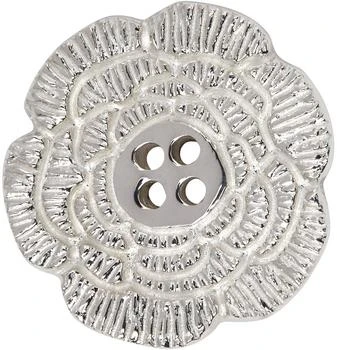 Bleue Burnham | Silver Rose Button Pin,商家Ssense US,价格¥2274
