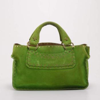 celine tote, [二手商品] Celine | Celine Green Suede Studded Boogie Tote商品图片 2.8折